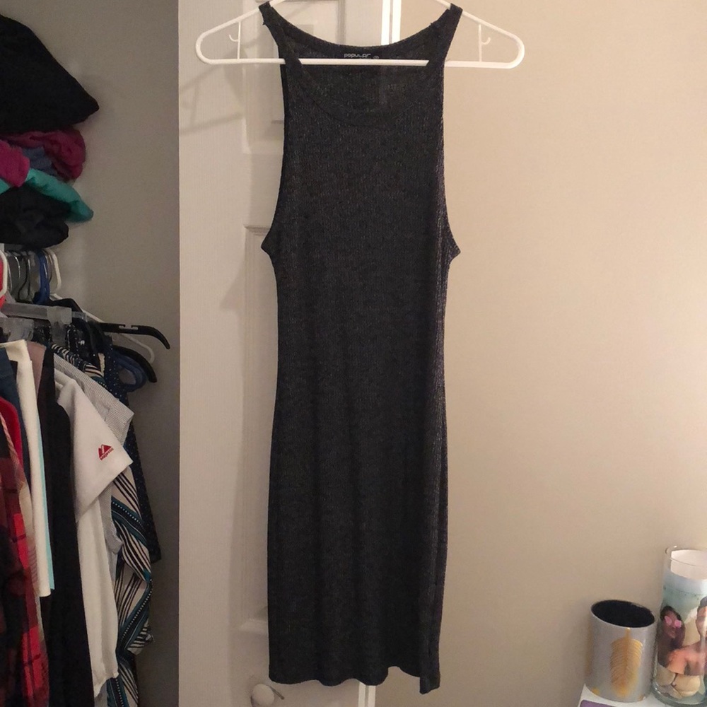 Dark grey stretchy dress